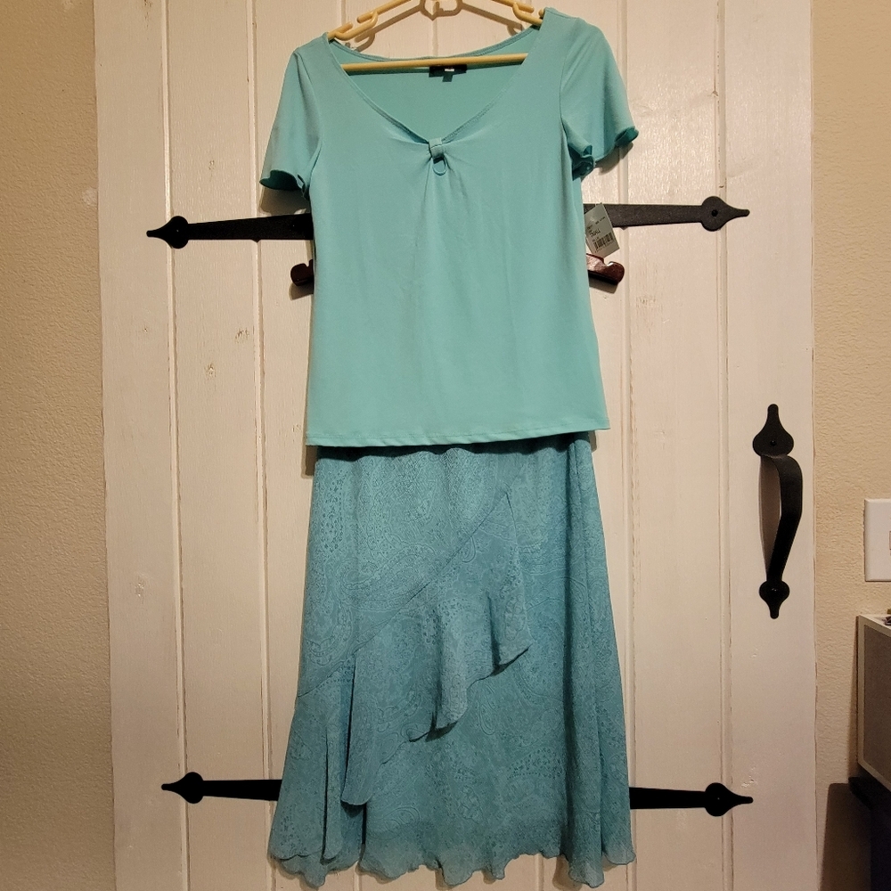 B.i.y.a.y.c.d.a Womens Skirt Set Charming Blue Size Small